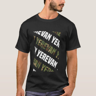 Yerevan Camo Mönster Grönt Camouflage T Shirt