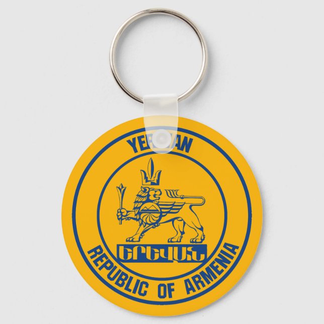 Yerevan Round Emblem Nyckelring (Framsida)