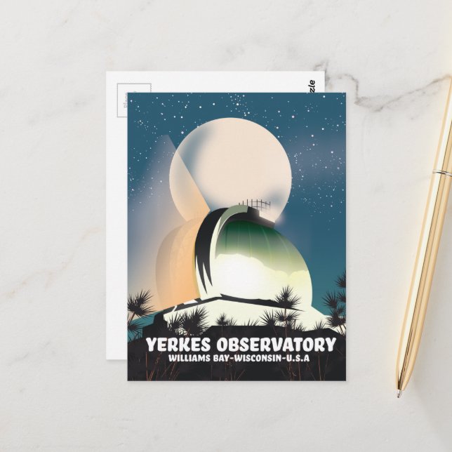Yerkes-observatoriet Williams Bay, Wisconsin, USA, Vykort (Fram/Back In Situ)