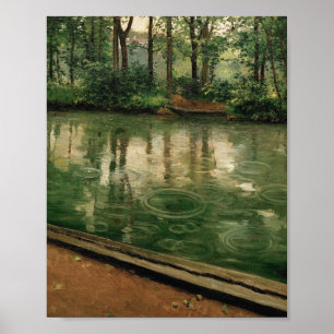 Yerres Rain Gustave Caillebotte Poster