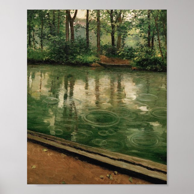 Yerres Rain Gustave Caillebotte Poster (Framsidan)