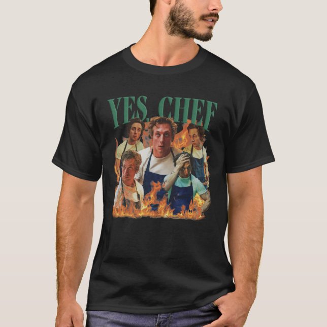 Yes Chef Jeremy Allen Whitehe Bearv Show boy famil T Shirt (Framsida)