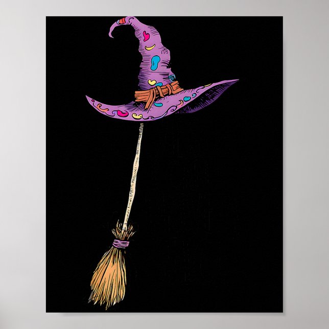 Yes I Can Drive A Stick Soky Witch Funny Halloween Poster (Framsidan)