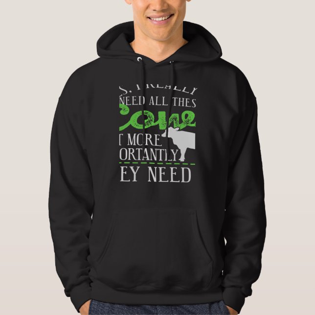 Yes I Really Do Need All These Cows Present Hoodie (Framsida)