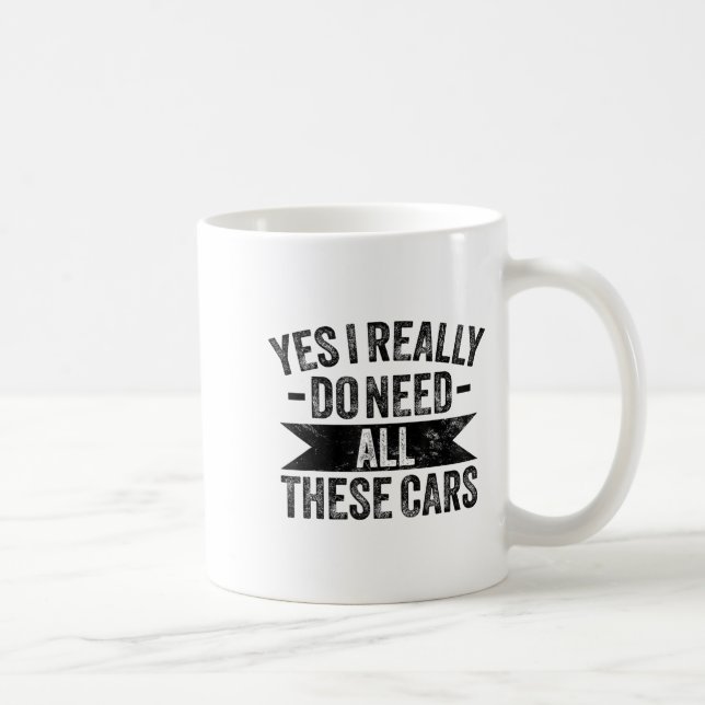 Yes I Really Do Need All These Funny Garage Mechan Kaffemugg (Höger)