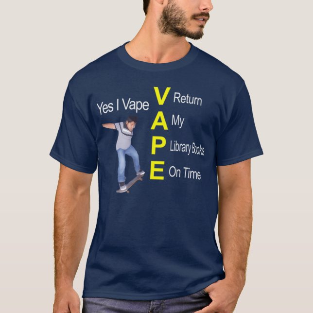 Yes I Vape Dank T Shirt (Framsida)