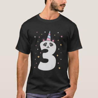 Yes I'M 3 Panda Themed 3Rd Py T Shirt