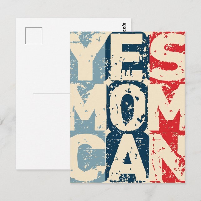 Yes Mom Can Vykort (Fram/baksida)