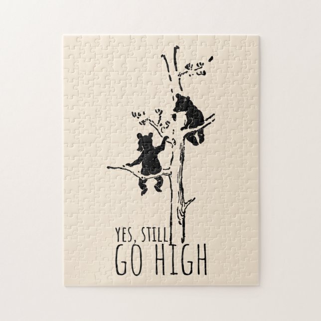 Yes, Still Go High Climbing Bears Inspirational Pussel (Vertikal)