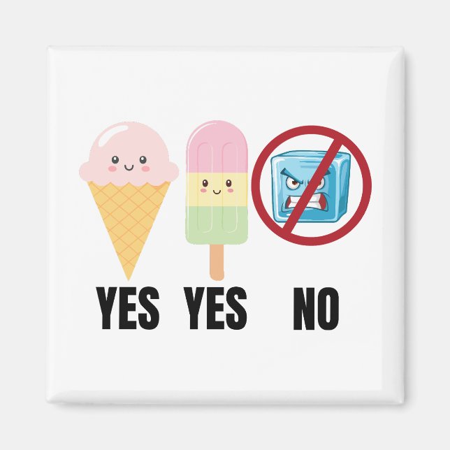 Yes To Ice Cream, No To ICE Magnet (Framsidan)