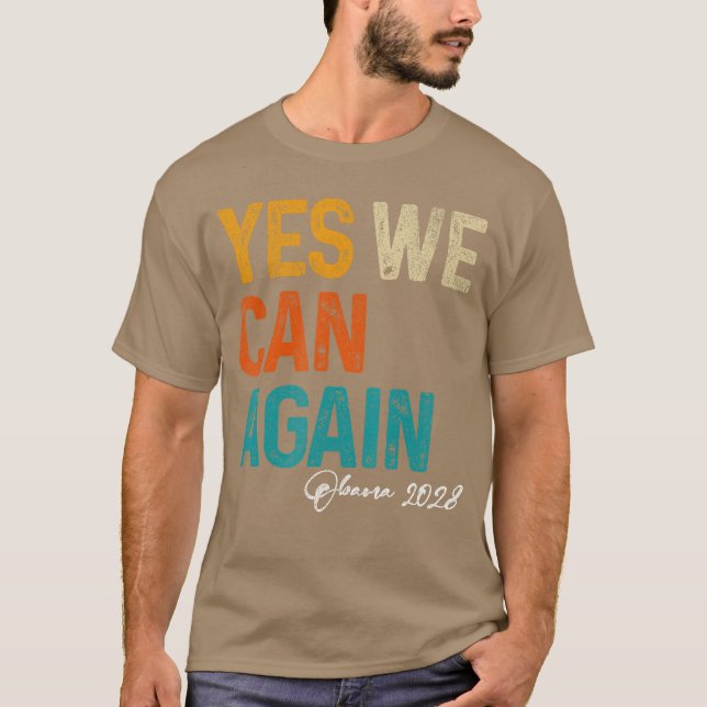 Yes We Can Again Obama For 2028 48th President T Shirt (Framsida)