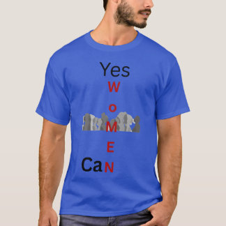 Yes Women Can a vibrant design showing women br gi T Shirt