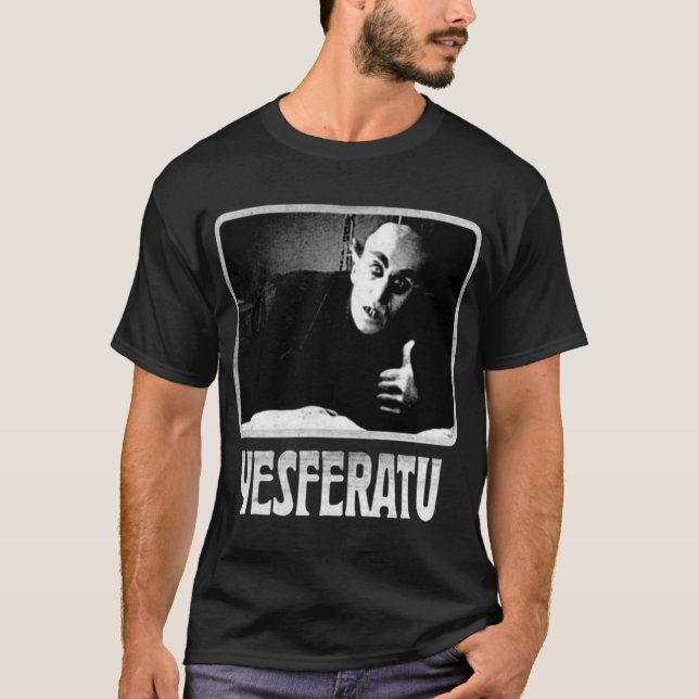 Yesferatu funny Nosferatu positive goth horror lov T Shirt (Framsida)