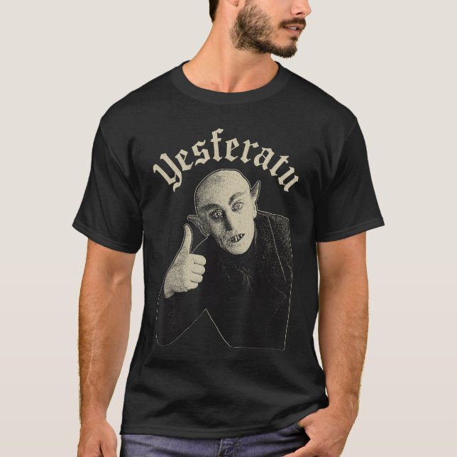Yesferatu Funny Vampire Parody Meme Halloween frie T Shirt (Framsida)