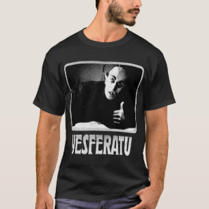 Yesferatu rolig Nosferatu positiv goth skräck älsk T Shirt