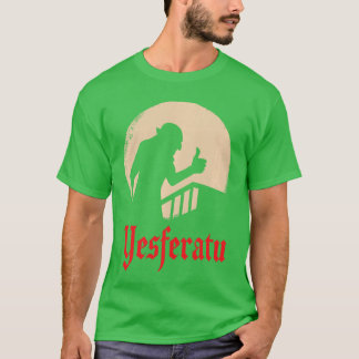 Yesferatu Rolig Vampyr Skräckfilm Parodi Premiu T Shirt