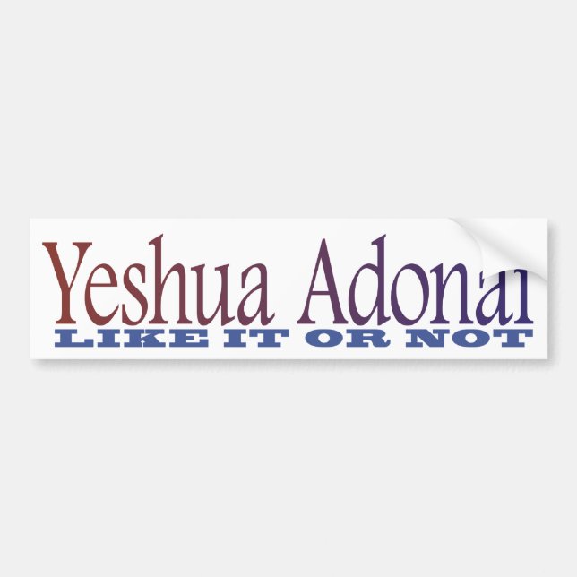 Yeshua Adonai bildekal (Framsidan)