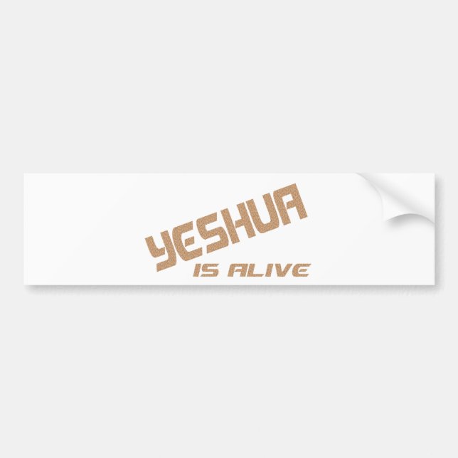 Yeshua är vid liv terrecraquée bildekal (Framsidan)