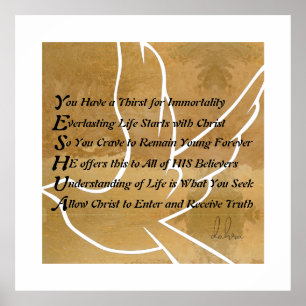 Yeshua Christian Dikt Poster