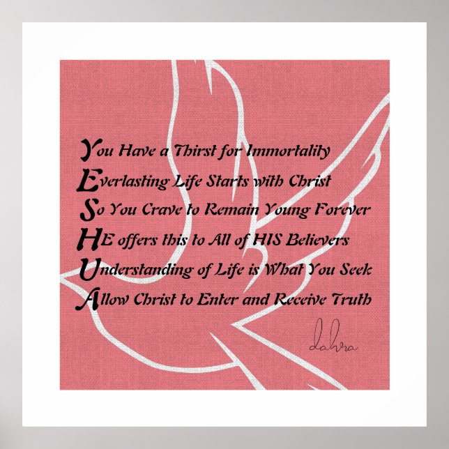 Yeshua Christian Dikt Poster (Framsidan)