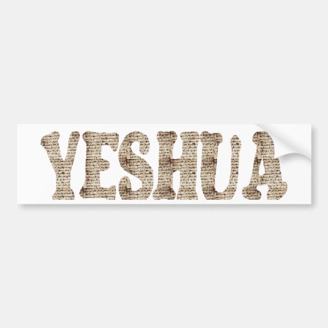 Yeshua effetmanuscrit bildekal (Framsidan)