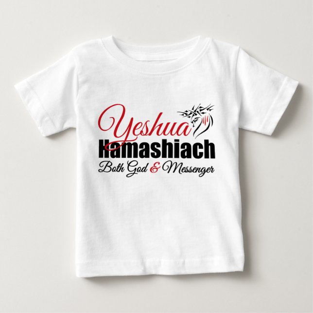Yeshua Hamashiach både gud och budbärareT-tröja Tee Shirt (Framsida)