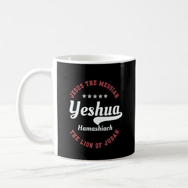 Yeshua Hamashiach Jesus Messiah - Christian Kaffemugg (Vänster)
