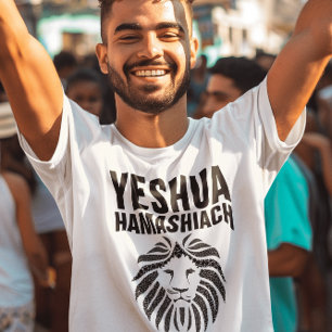 YESHUA HAMASHIACH, Lejona av Judah T-shirts
