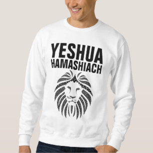 YESHUA HAMASHIACH, Lejona av Judah T-shirts Lång Ärmad Tröja