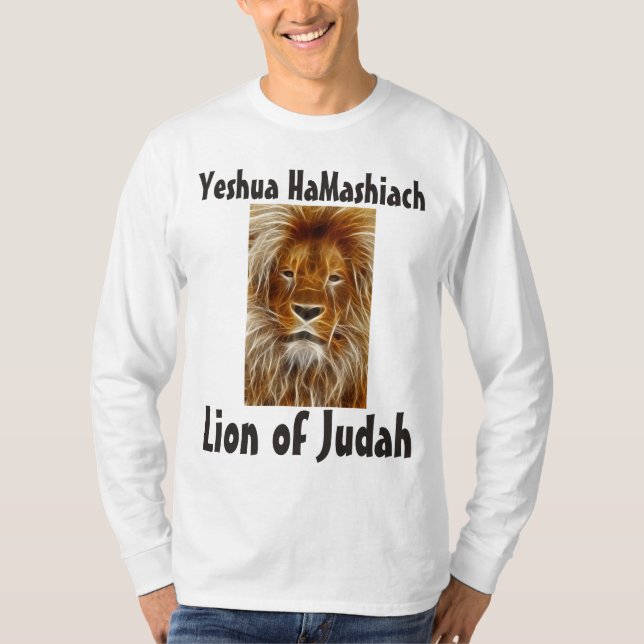 Yeshua Hamashiach, LEJONARE från JUDAH T-tröjor Tröja (Framsida)