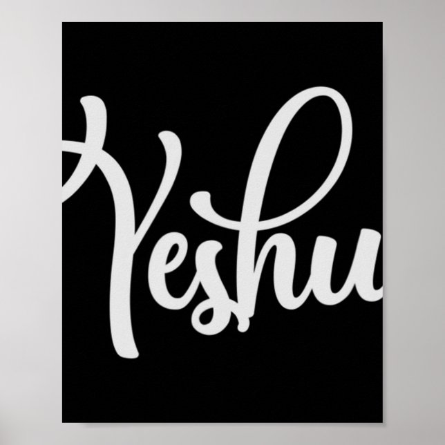 Yeshua Hebrew Namn Shirt Jesus Christian Gift T-Sh Poster (Framsidan)