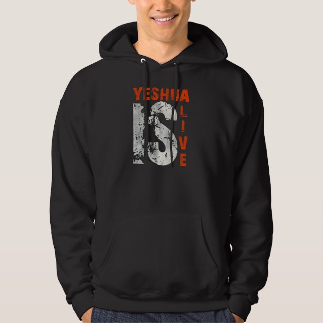Yeshua is alive 43975 RG Sweatshirt Med Luva (Framsida)