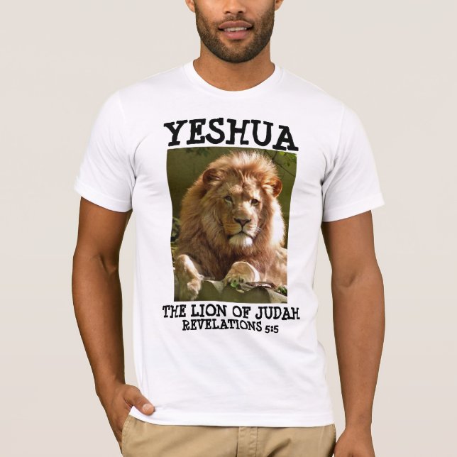 YESHUA JESUS LEJON AV JUDAH T-shirts (Framsida)