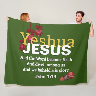 YESHUA JESUS ORD BECAME FLESH Jul Christian Fleecefilt