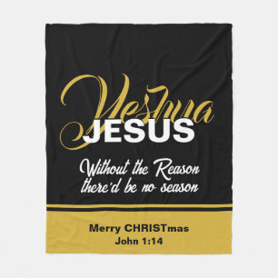 YESHUA JESUS Reason for Season Christian jul Fleecefilt