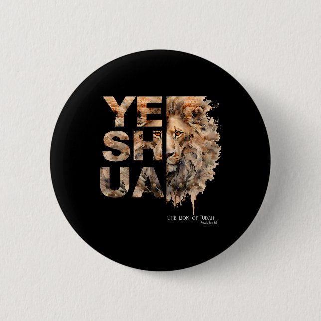 Yeshua, Juda lejon, Jesus, Gud, Bibelvers, Uppenba Knapp (Framsida)