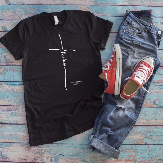 Yeshua Kor Messianic Believer Torah Hebrew T Shirt (Cross Yeshua Messianic Believer Christian T-Shirt)