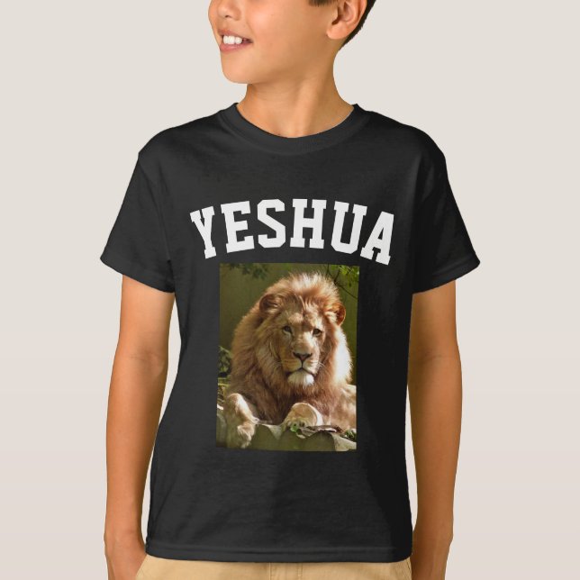 YESHUA LEJON AV JUDAH JESUS T-shirts (Framsida)