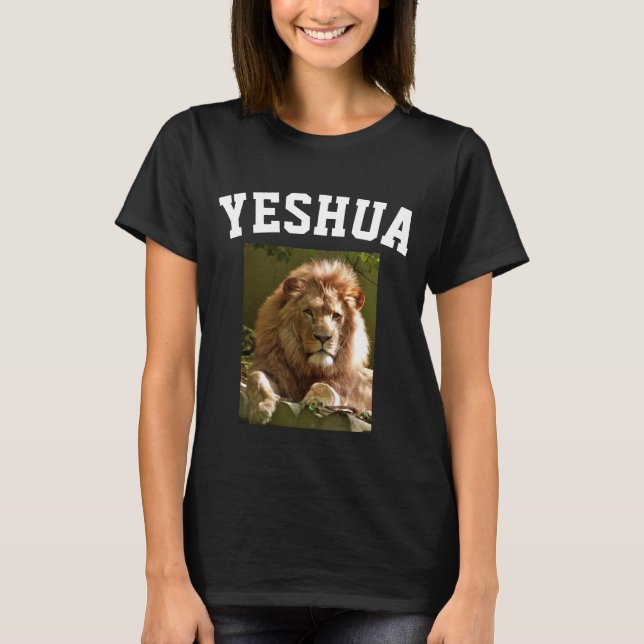YESHUA LEJON AV JUDAH JESUS T-shirts (Framsida)
