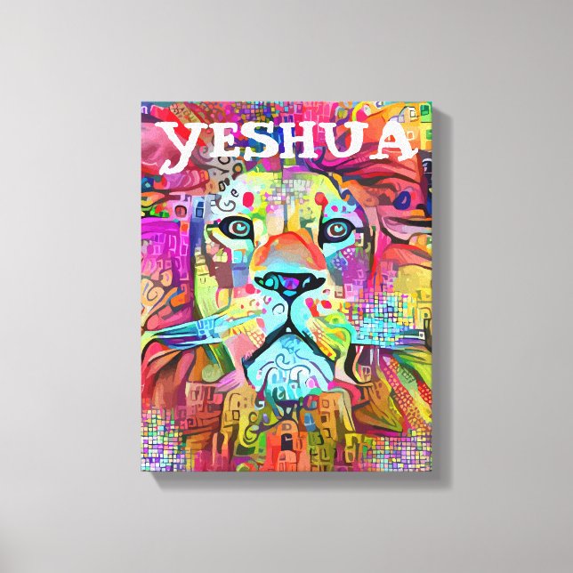 YESHUA LEJON FÖR JUDAH CHRISTIAN ART CANVAS (Framsida)