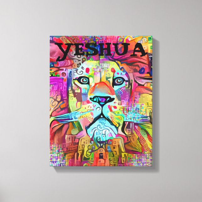 YESHUA LEJON FÖR JUDAH CHRISTIAN ART CANVAS (Framsida)
