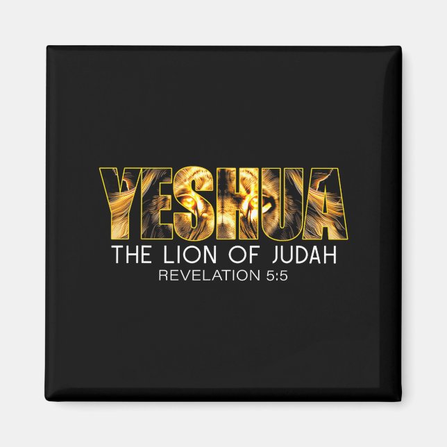 Yeshua Lion Of Judah Jesus Religious Christian Rev Magnet (Framsidan)