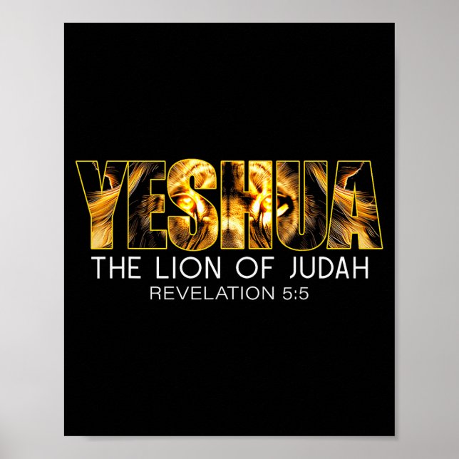 Yeshua Lion Of Judah Jesus Religious Christian Rev Poster (Framsidan)