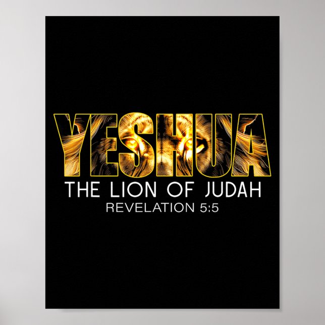 Yeshua Lion Of Judah Jesus Religious Christian Rev Poster (Framsidan)