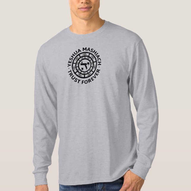 Yeshua Mashiach eller Trusting Jesus Messiah  T Shirt (Framsida)