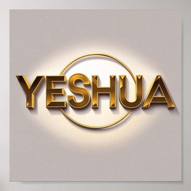 Yeshua Matte Poster |Namn i Jesus ai-design (Framsidan)