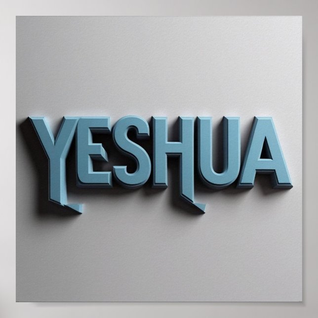Yeshua Matte Poster Skriv ut | Hebrew Ai-design (Framsidan)