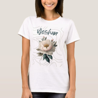 Yeshua med blommans unika bakgrund t shirt