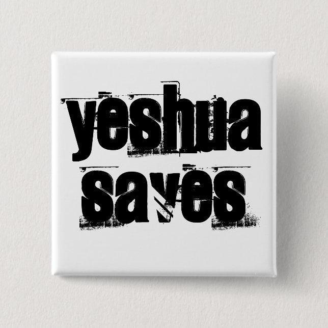 Yeshua Saves-knapp Knapp (Framsida)