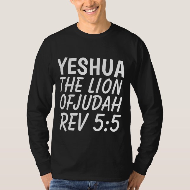 YESHUA T-shirts Christian Tees, Messianic LEJON (Framsida)